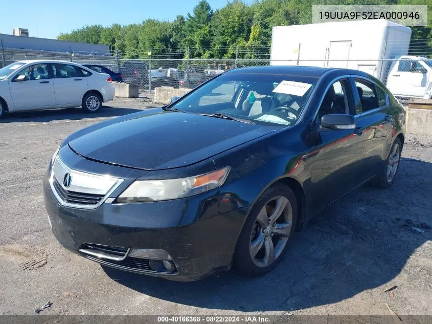 2014 Acura Tl 3.7 VIN: 19UUA9F52EA000946 Lot: 40166368