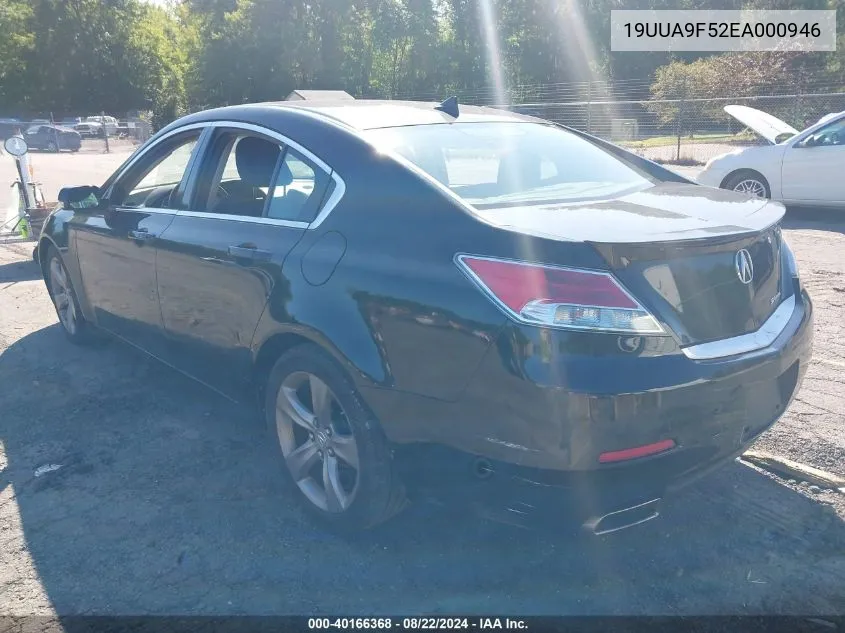 2014 Acura Tl 3.7 VIN: 19UUA9F52EA000946 Lot: 40166368