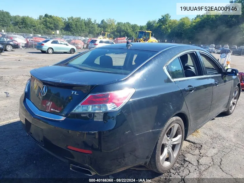 2014 Acura Tl 3.7 VIN: 19UUA9F52EA000946 Lot: 40166368