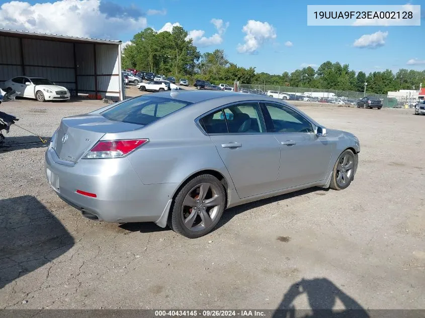 2014 Acura Tl 3.7 VIN: 19UUA9F23EA002128 Lot: 40434145