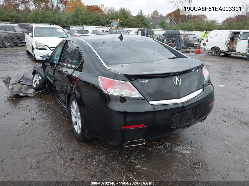 2014 Acura Tl 3.5 VIN: 19UUA8F51EA003301 Lot: 40702148