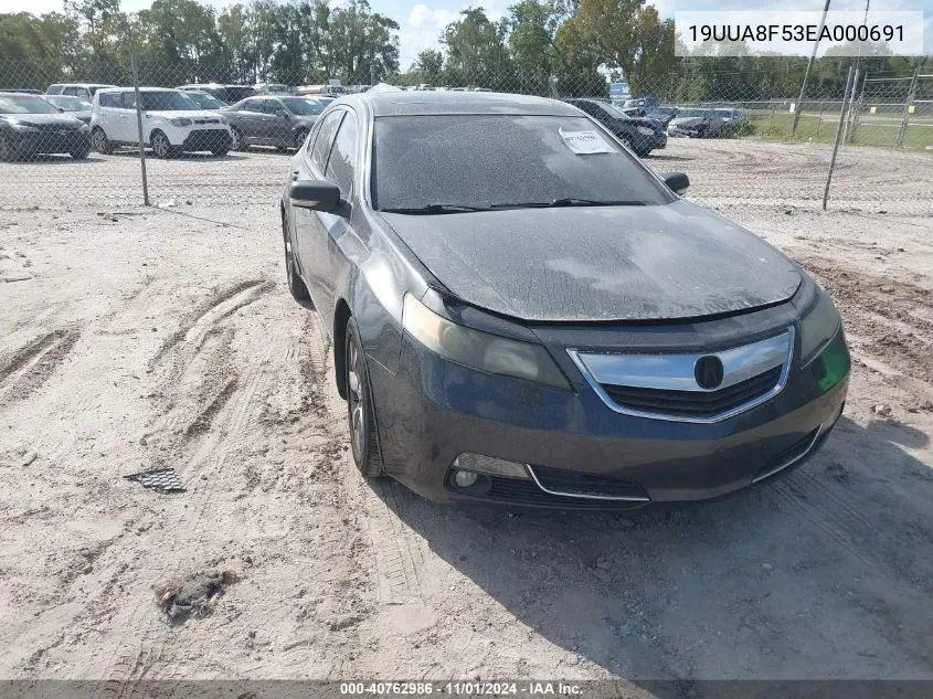 2014 Acura Tl 3.5 VIN: 19UUA8F53EA000691 Lot: 40762986