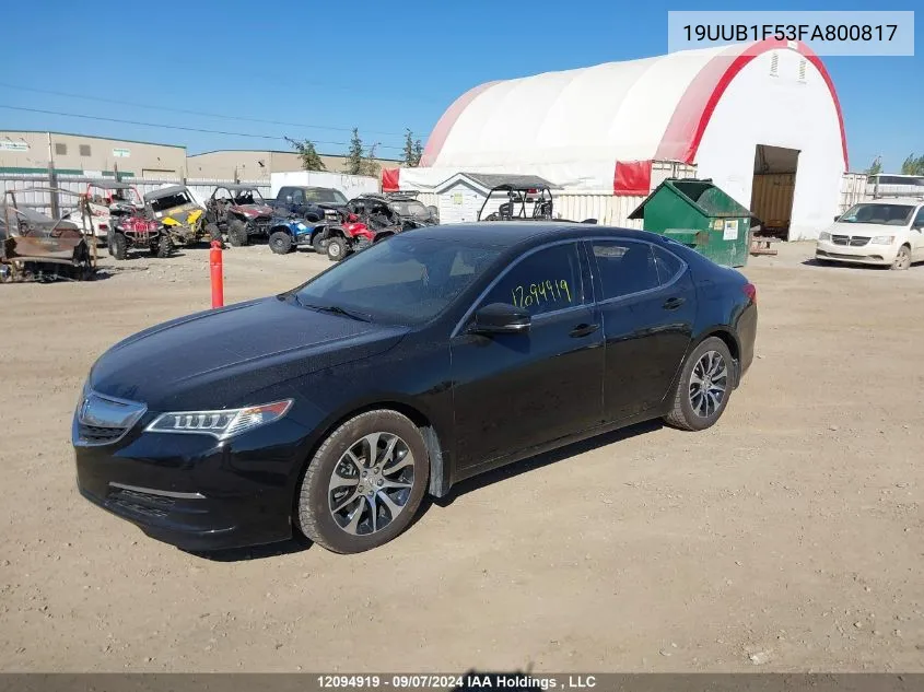 2015 Acura Tlx VIN: 19UUB1F53FA800817 Lot: 12094919