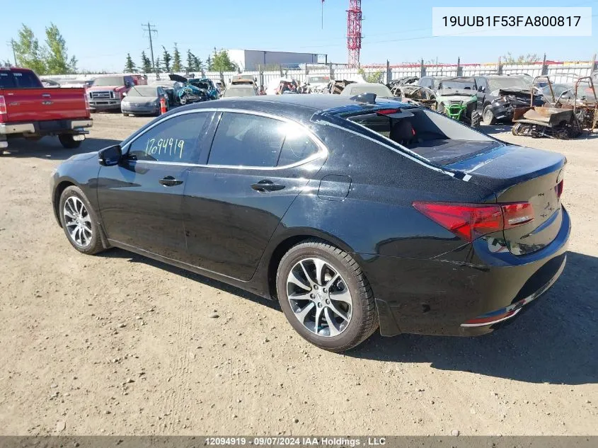 2015 Acura Tlx VIN: 19UUB1F53FA800817 Lot: 12094919