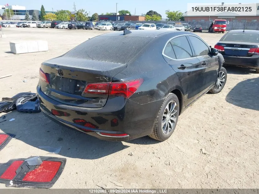 2015 Acura Tlx VIN: 19UUB1F38FA802125 Lot: 12102062