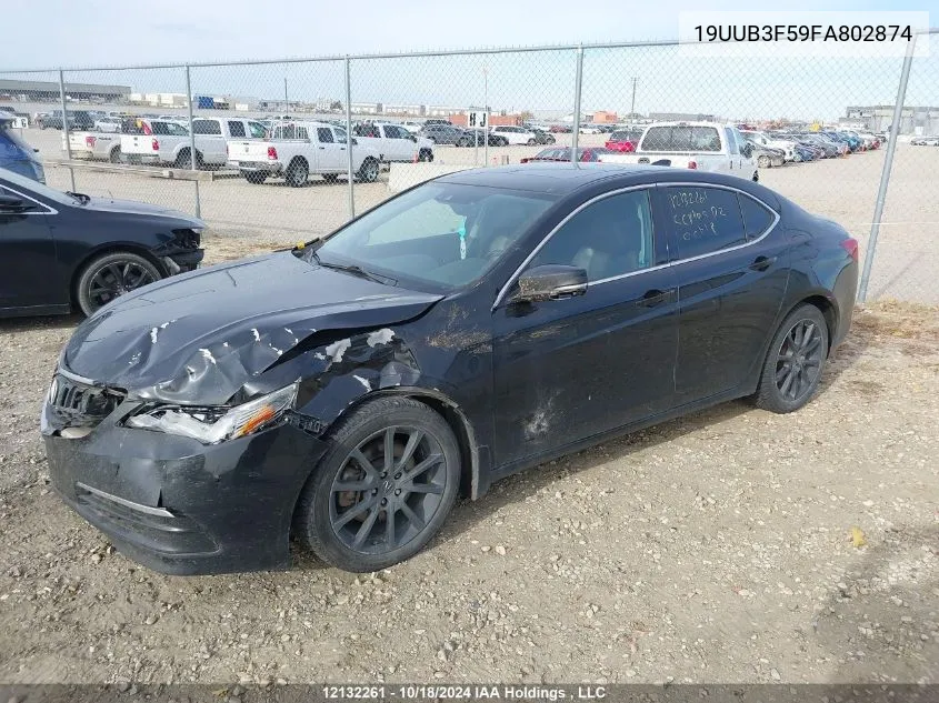 2015 Acura Tlx Tech VIN: 19UUB3F59FA802874 Lot: 12132261