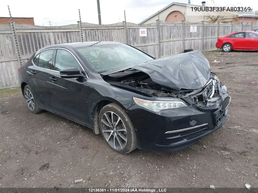 2015 Acura Tlx VIN: 19UUB3F33FA803369 Lot: 12138381