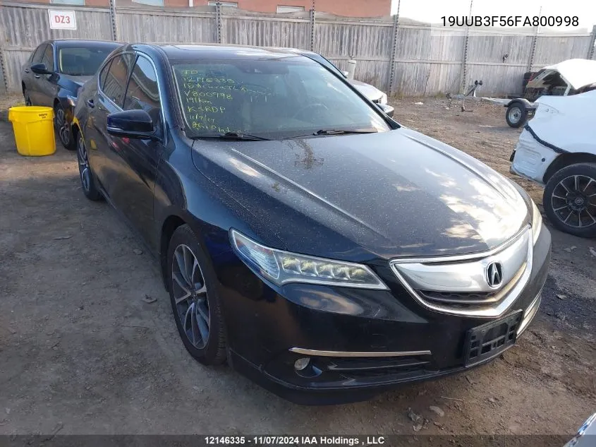 2015 Acura Tlx VIN: 19UUB3F56FA800998 Lot: 12146335