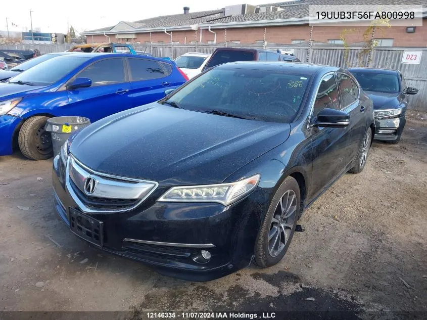 2015 Acura Tlx VIN: 19UUB3F56FA800998 Lot: 12146335