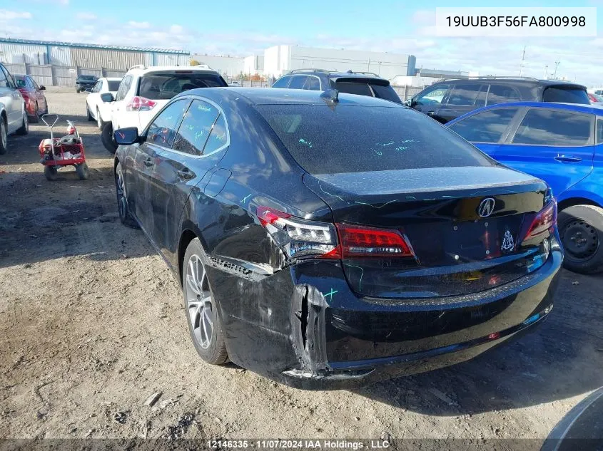 2015 Acura Tlx VIN: 19UUB3F56FA800998 Lot: 12146335