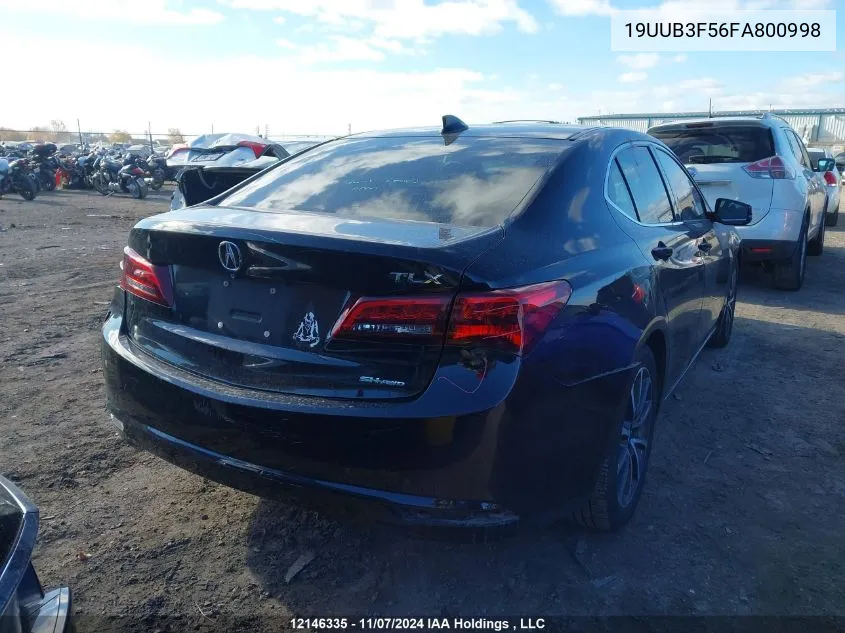 2015 Acura Tlx VIN: 19UUB3F56FA800998 Lot: 12146335