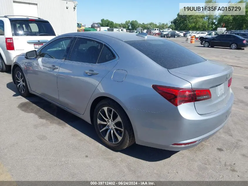 2015 Acura Tlx VIN: 19UUB1F35FA015729 Lot: 39712402