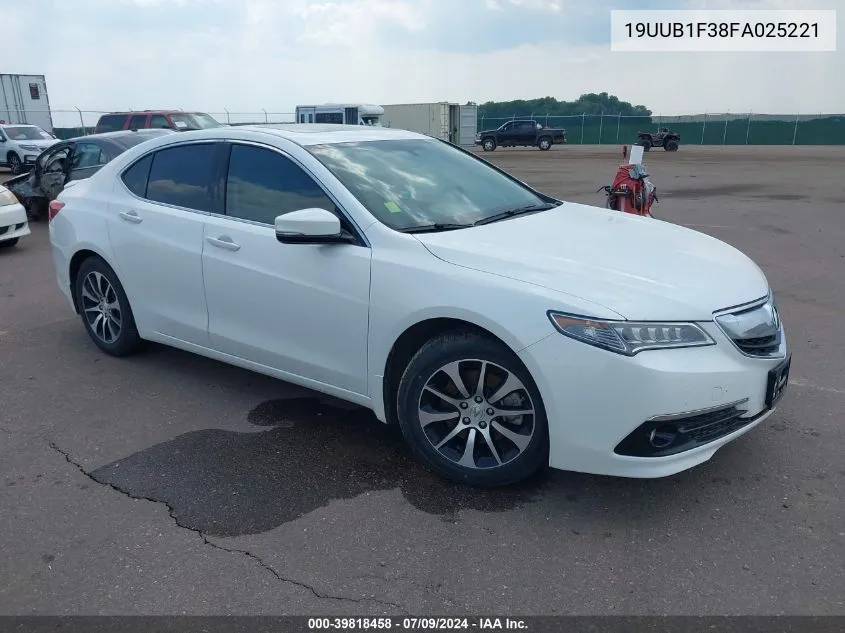 2015 Acura Tlx VIN: 19UUB1F38FA025221 Lot: 39818458