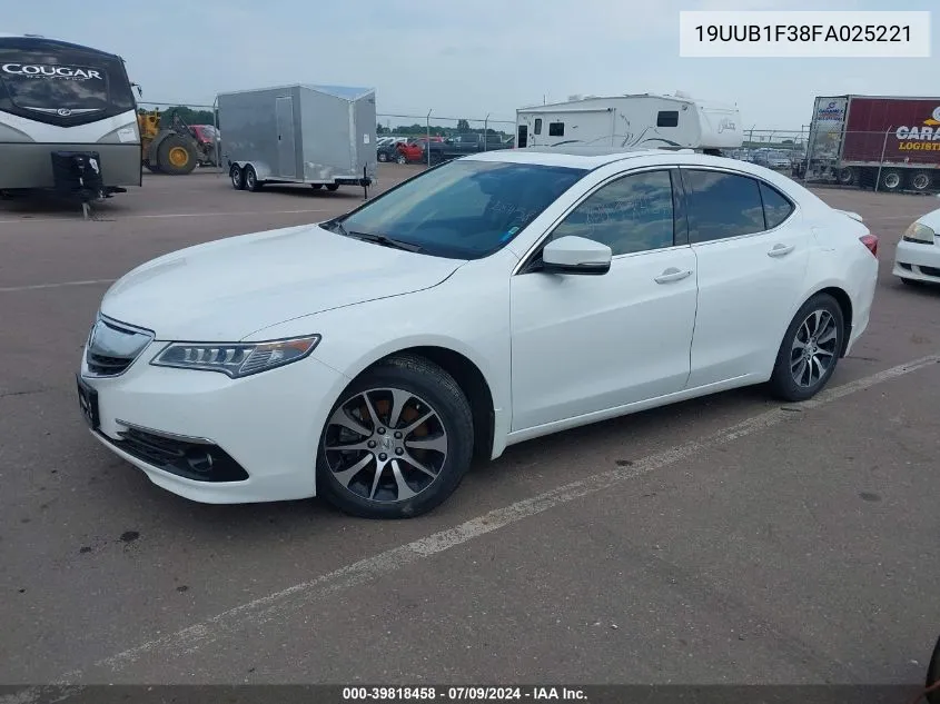 2015 Acura Tlx VIN: 19UUB1F38FA025221 Lot: 39818458