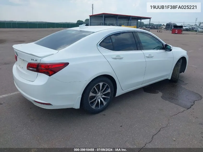 2015 Acura Tlx VIN: 19UUB1F38FA025221 Lot: 39818458