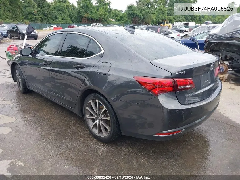 19UUB3F74FA006826 2015 Acura Tlx V6 Advance