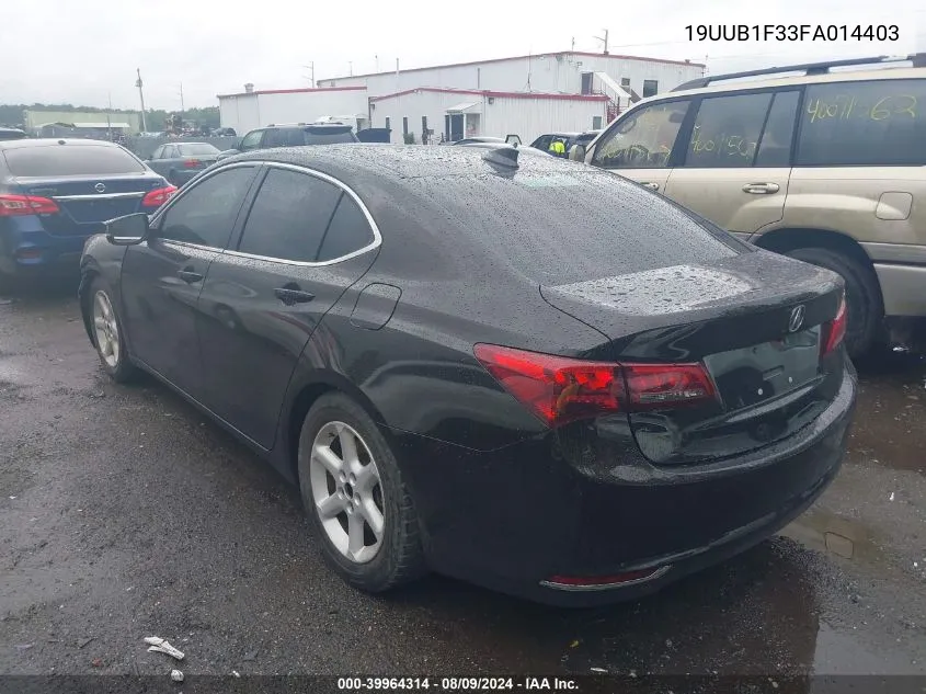 2015 Acura Tlx VIN: 19UUB1F33FA014403 Lot: 39964314