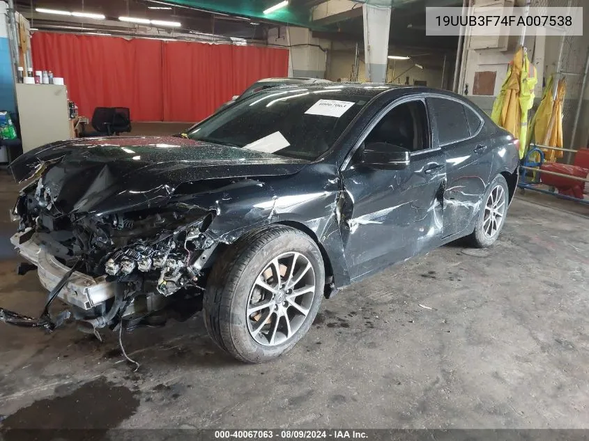 19UUB3F74FA007538 2015 Acura Tlx V6 Advance