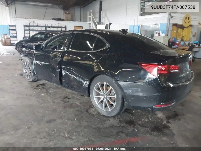 19UUB3F74FA007538 2015 Acura Tlx V6 Advance