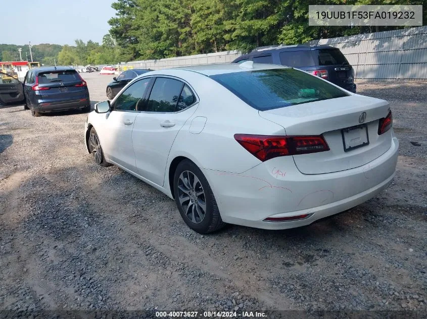 2015 Acura Tlx Tech VIN: 19UUB1F53FA019232 Lot: 40073627