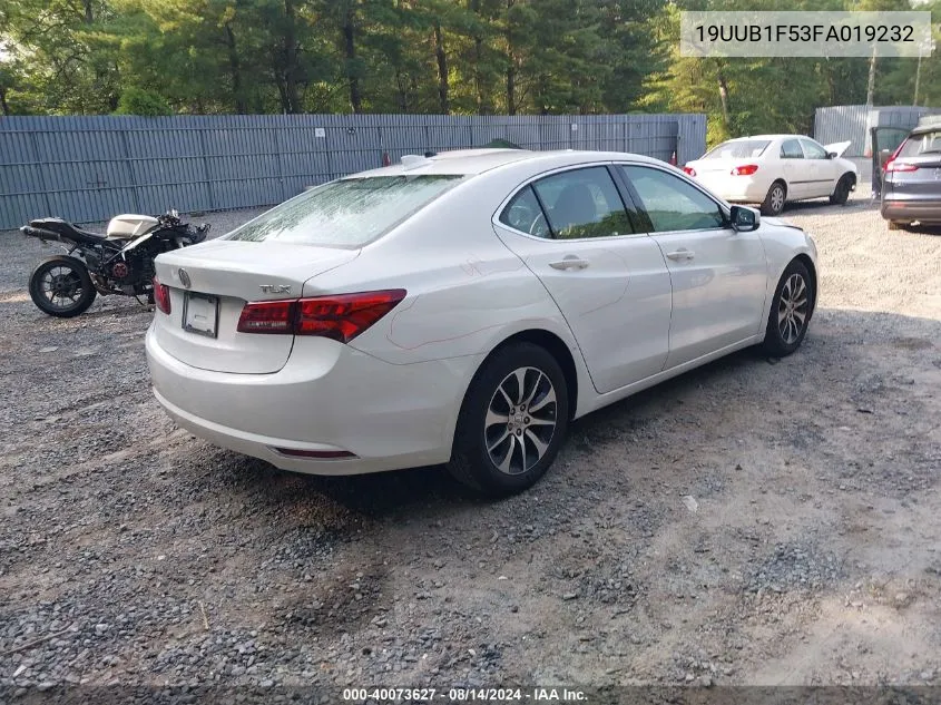 2015 Acura Tlx Tech VIN: 19UUB1F53FA019232 Lot: 40073627