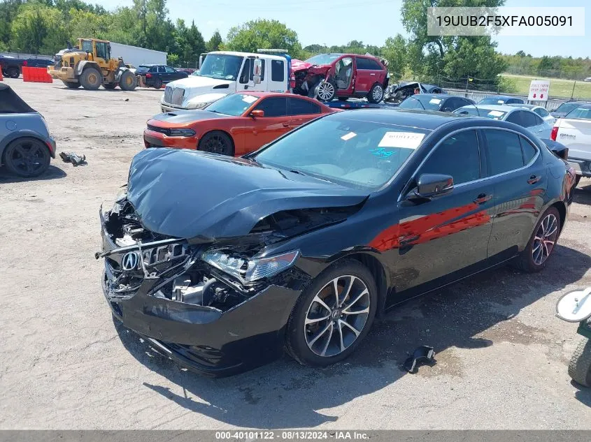 2015 Acura Tlx V6 Tech VIN: 19UUB2F5XFA005091 Lot: 40101122