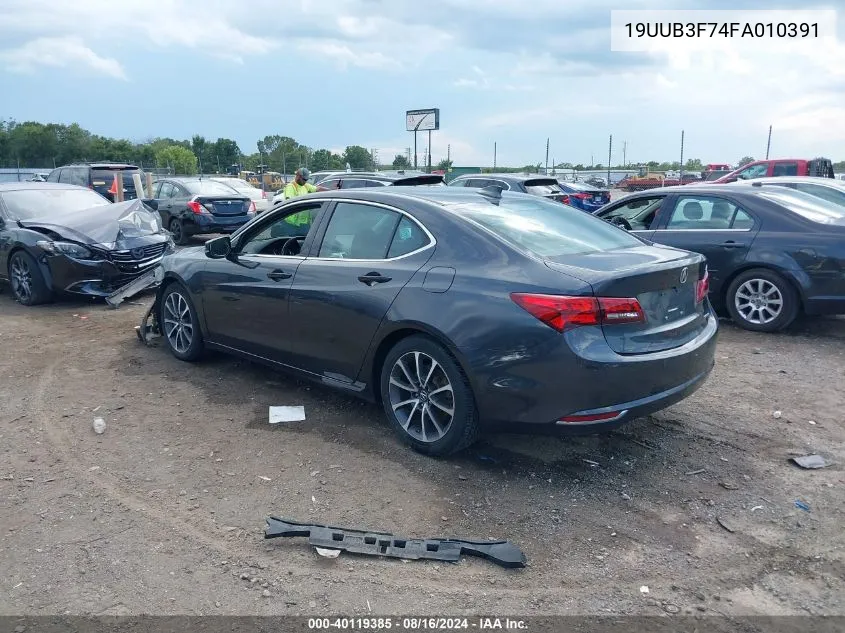 2015 Acura Tlx V6 Advance VIN: 19UUB3F74FA010391 Lot: 40119385