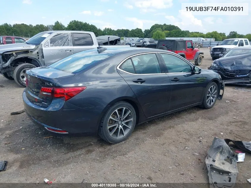 2015 Acura Tlx V6 Advance VIN: 19UUB3F74FA010391 Lot: 40119385