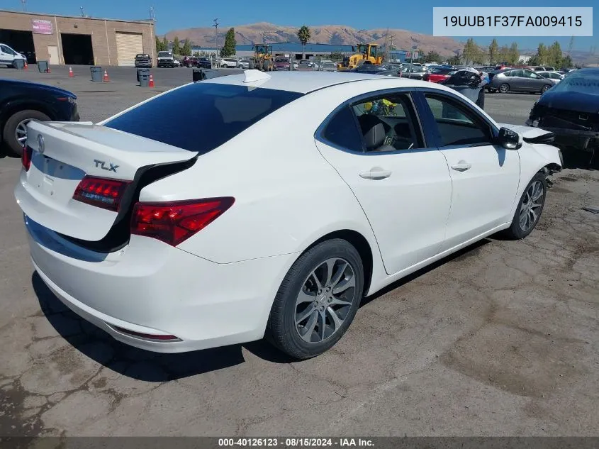 2015 Acura Tlx VIN: 19UUB1F37FA009415 Lot: 40126123