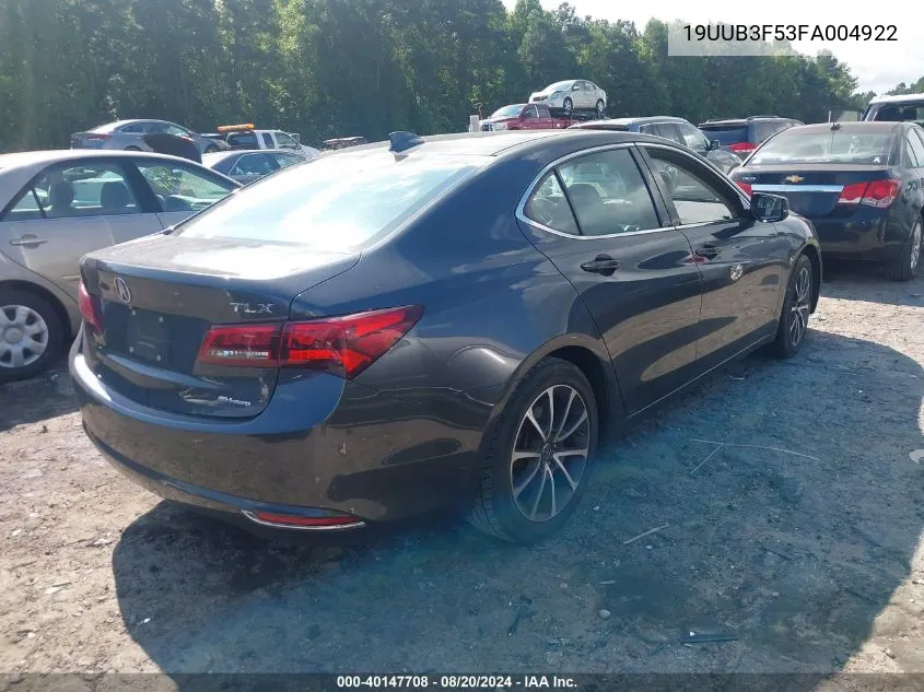 19UUB3F53FA004922 2015 Acura Tlx Tech