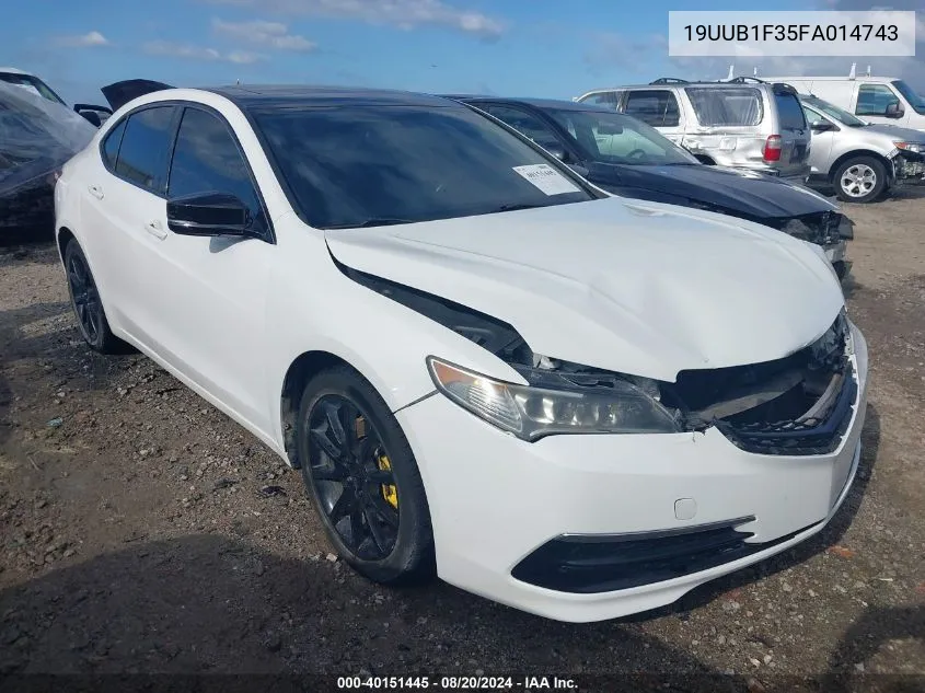 2015 Acura Tlx VIN: 19UUB1F35FA014743 Lot: 40151445