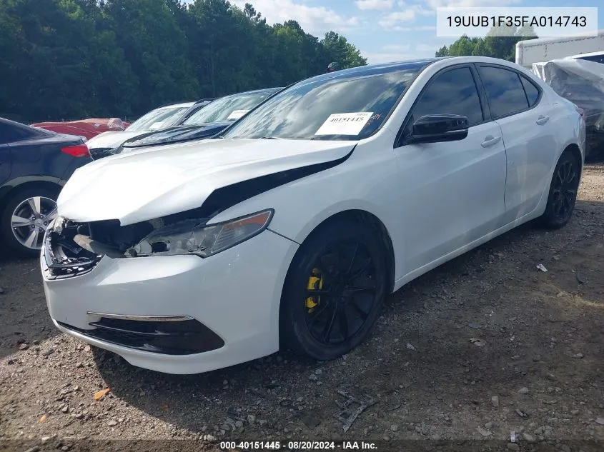 2015 Acura Tlx VIN: 19UUB1F35FA014743 Lot: 40151445