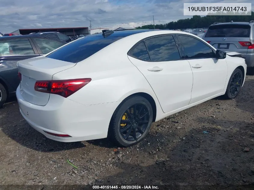 2015 Acura Tlx VIN: 19UUB1F35FA014743 Lot: 40151445