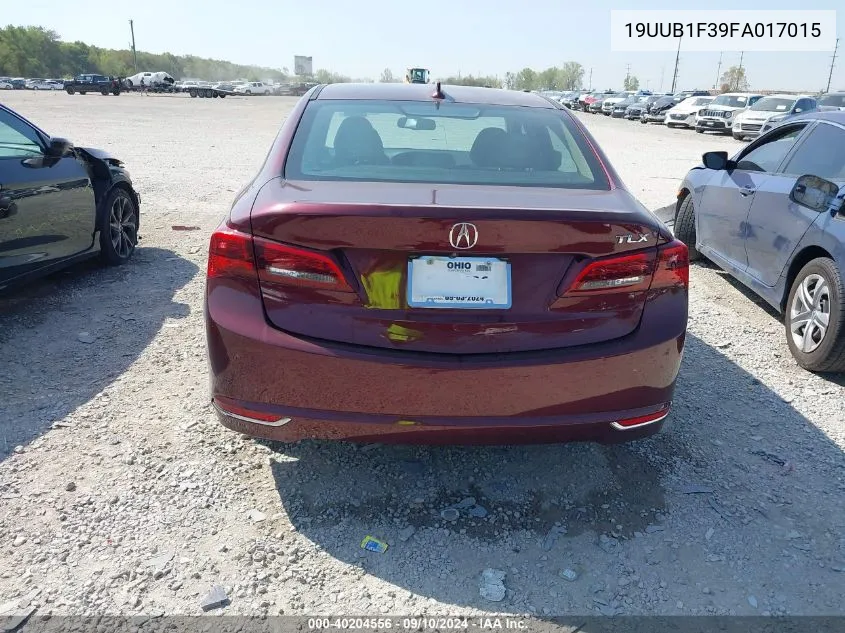 2015 Acura Tlx VIN: 19UUB1F39FA017015 Lot: 40204556