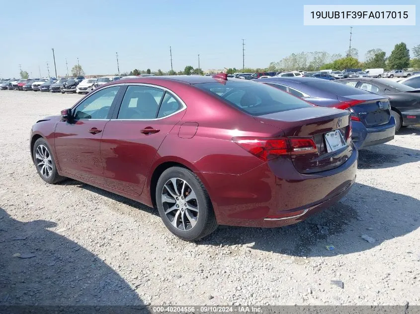 2015 Acura Tlx VIN: 19UUB1F39FA017015 Lot: 40204556