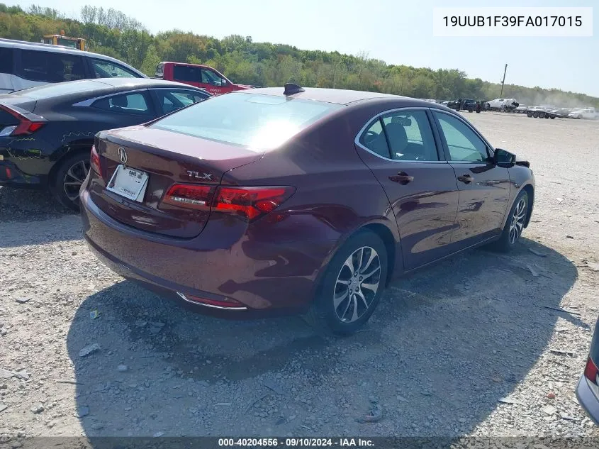 2015 Acura Tlx VIN: 19UUB1F39FA017015 Lot: 40204556