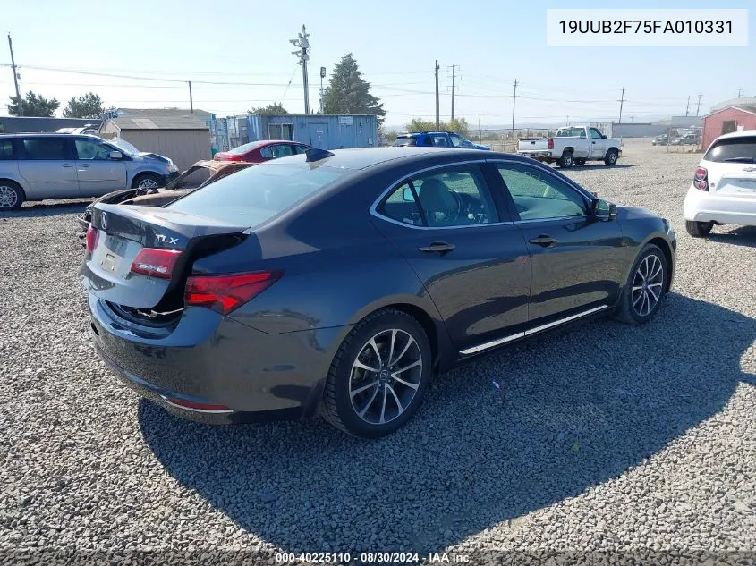 2015 Acura Tlx V6 Advance VIN: 19UUB2F75FA010331 Lot: 40225110