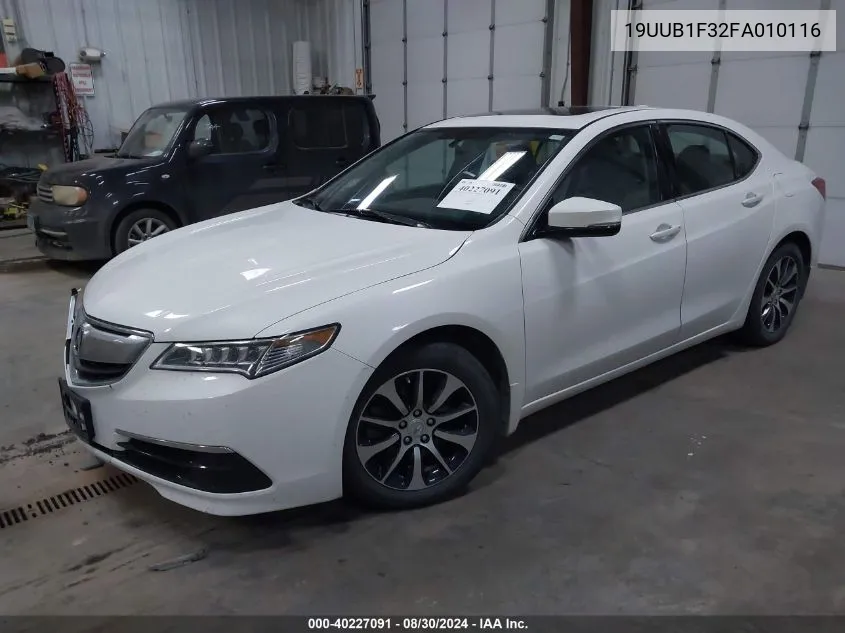 2015 Acura Tlx VIN: 19UUB1F32FA010116 Lot: 40227091