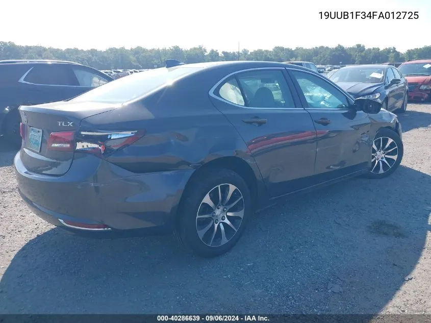 2015 Acura Tlx VIN: 19UUB1F34FA012725 Lot: 40286639