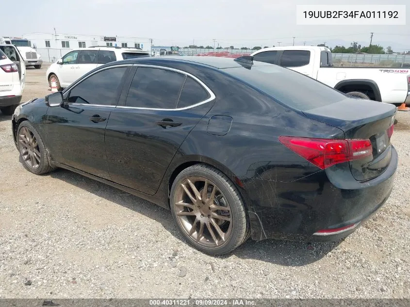 19UUB2F34FA011192 2015 Acura Tlx V6