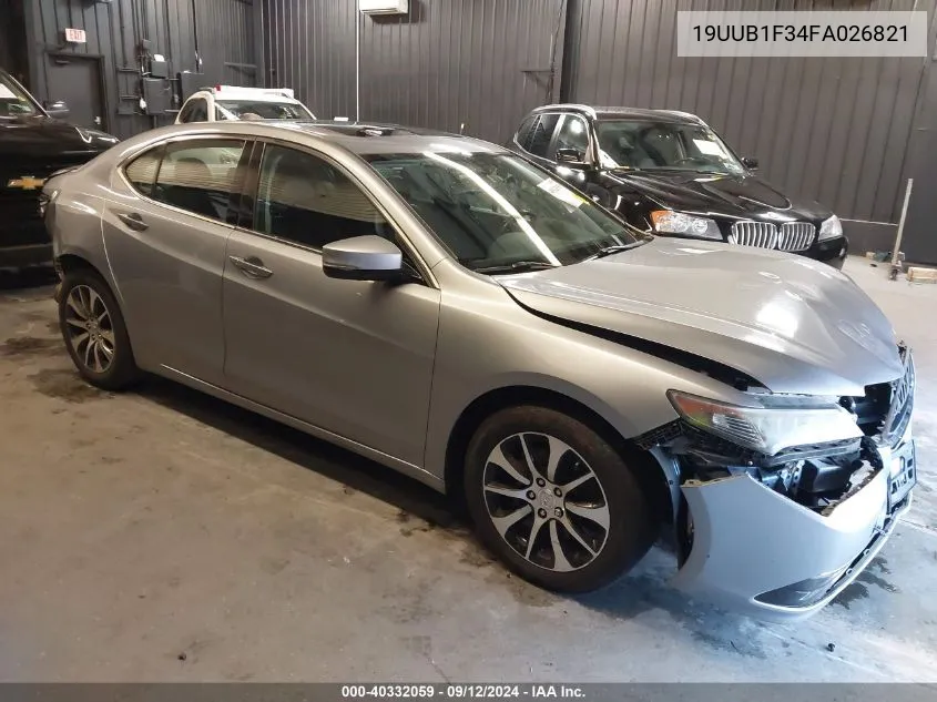 2015 Acura Tlx VIN: 19UUB1F34FA026821 Lot: 40332059