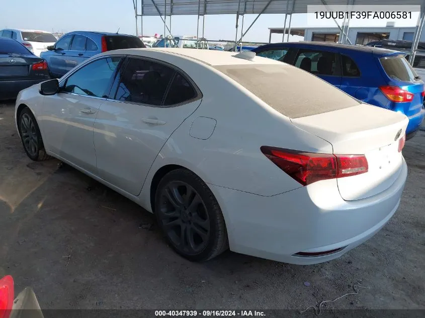 2015 Acura Tlx VIN: 19UUB1F39FA006581 Lot: 40347939