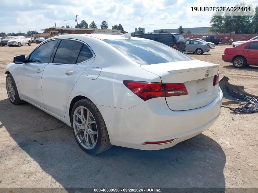 2015 Acura Tlx V6 Tech VIN: 19UUB2F52FA022404 Lot: 40389598