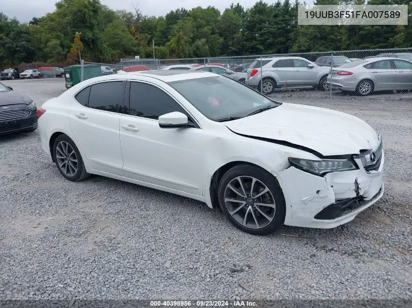 2015 Acura Tlx V6 Tech VIN: 19UUB3F51FA007589 Lot: 40398956