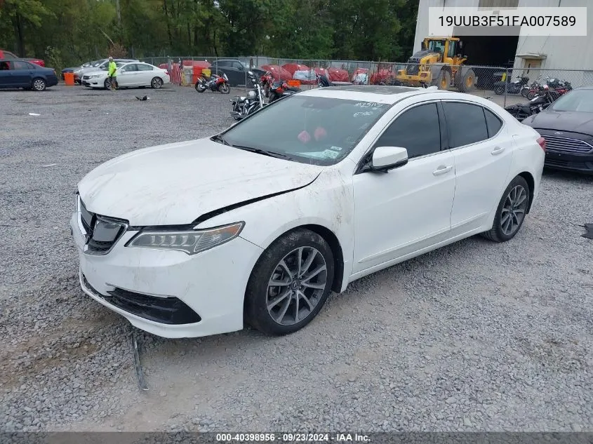 2015 Acura Tlx V6 Tech VIN: 19UUB3F51FA007589 Lot: 40398956