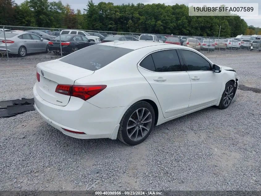 2015 Acura Tlx V6 Tech VIN: 19UUB3F51FA007589 Lot: 40398956