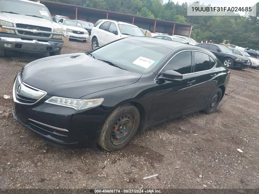 2015 Acura Tlx VIN: 19UUB1F31FA024685 Lot: 40406774