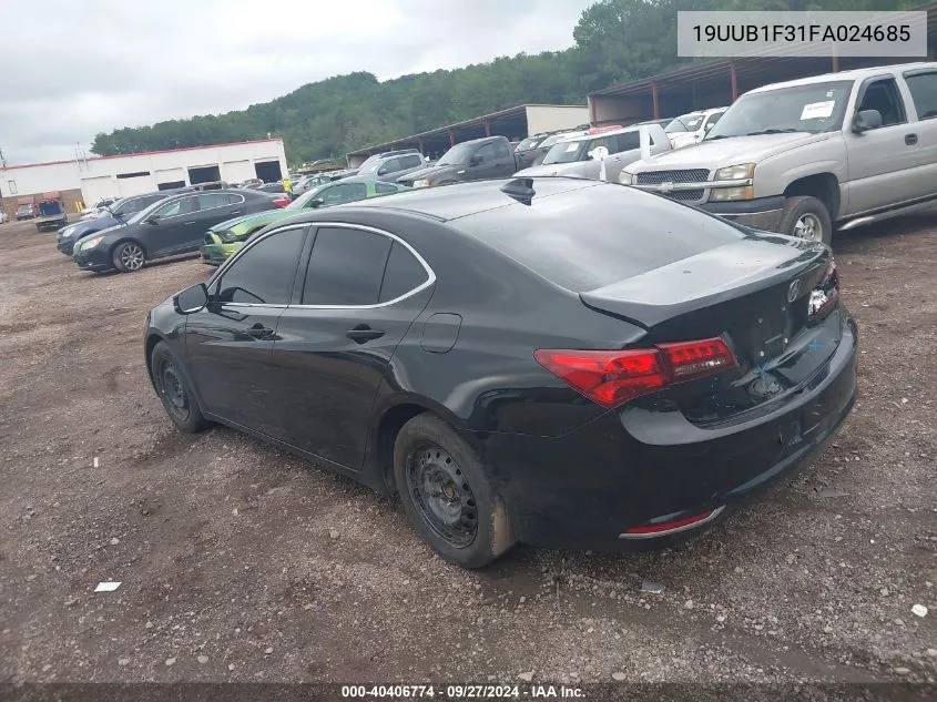 2015 Acura Tlx VIN: 19UUB1F31FA024685 Lot: 40406774