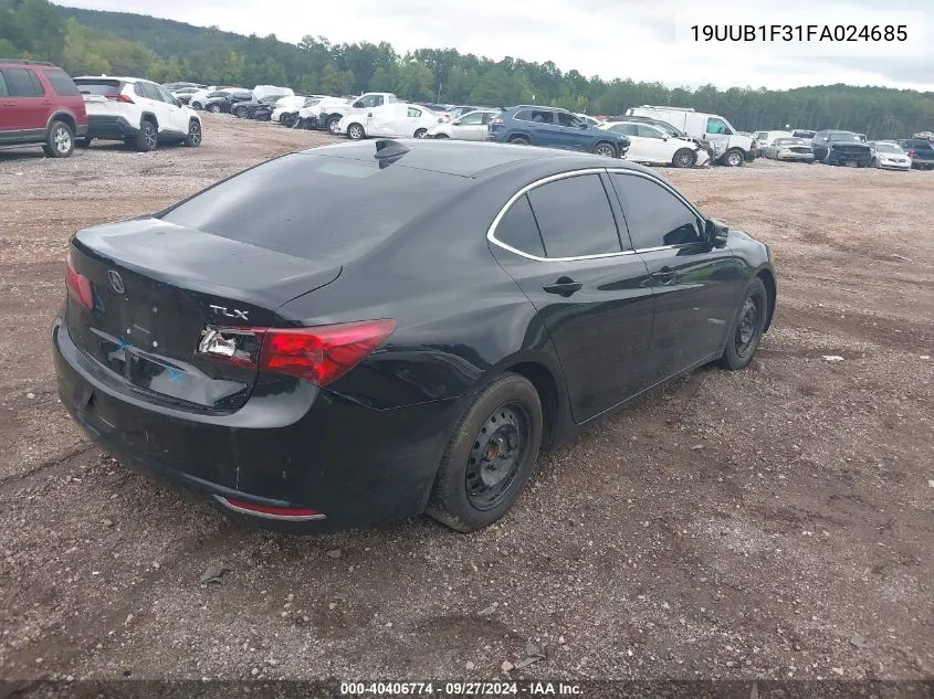 2015 Acura Tlx VIN: 19UUB1F31FA024685 Lot: 40406774