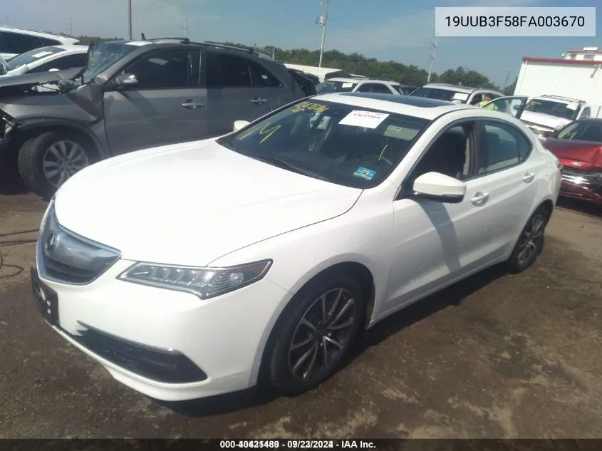 2015 Acura Tlx V6 Tech VIN: 19UUB3F58FA003670 Lot: 40421489